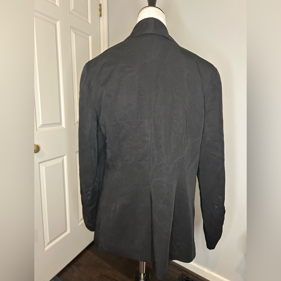 Elevenses Open Front Blazer with Ruched Sleeves - Picture 3 of 4